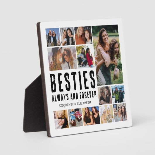 Besties Toujours & Forever Photo Collage Plaque (Recto)