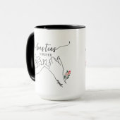 Besties voor altijd Pinky Promise Flower Custom Gi Mok (Voorkant links)