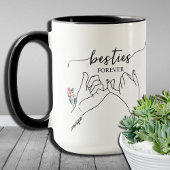 Besties voor altijd Pinky Promise Flower Custom Gi Mok