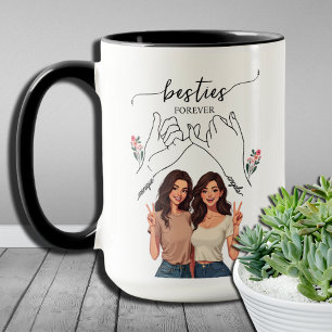Besties Voor Altijd Roze BelofteCustom Mok