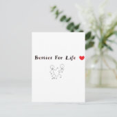 Besties voor het leven briefkaart (Staand voorkant)