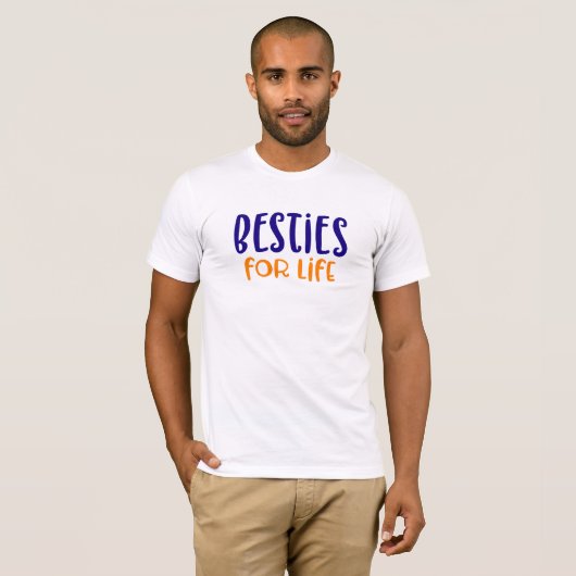 Besties voor het leven. t-shirt (Voorkant volledig)