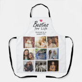 Besties voor Life Script Beste Vrienden Fotocollag Schort (Voorkant)