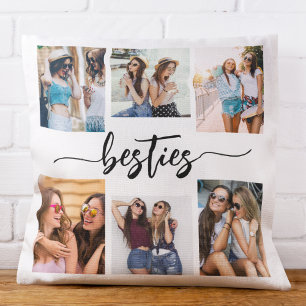 Besties Vrienden 6 Fotocollage Keepsake Kussen