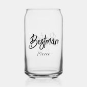 Bestman Black White Wedding Blikvorm Glas (Achterkant)