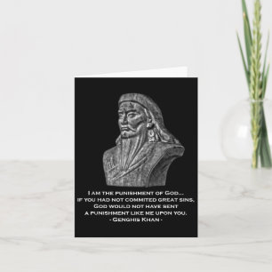 Bestraffing van God - Genghis Khan Quote Kaart