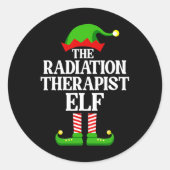 Bestralingstherapeut Elf Family Matching Group CHR Ronde Sticker (Voorkant)