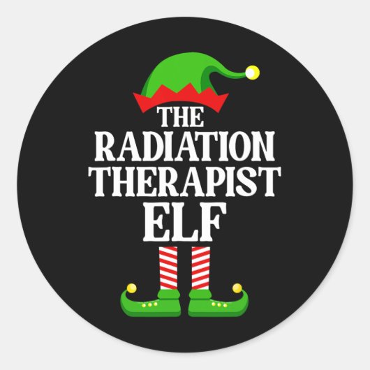 Bestralingstherapeut Elf Family Matching Group CHR Ronde Sticker (Voorkant)