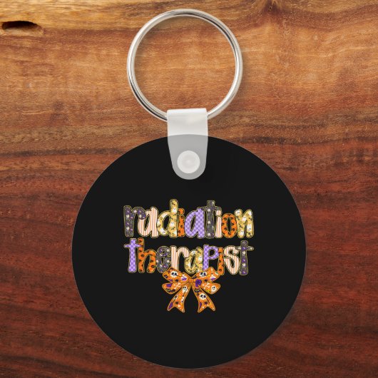 Bestralingstherapeut Halloween Coquette Pumpkin Ro Sleutelhanger (Voorkant)