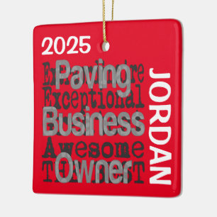 Bestrating Business Owner Buitengewoon CUSTOM Keramisch Ornament