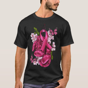 Bestrijd borstkanker Bewustzijn Pink Boxing Handsc T-shirt