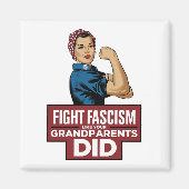 Bestrijd het fascisme zoals je grootouders dat ded magneet (Voorkant)