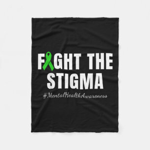 Bestrijd het stigma _ Mental Health Awareness Mont Fleece Deken
