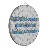 Bestrijd huidkanker, passeer het Pet, Hakuna Matat Dartbord (Voorkant Links)