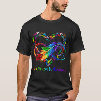 Bestrijd kanker in alle en elke kleur regenboog li t-shirt