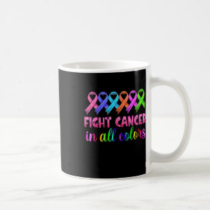 Bestrijd kanker in alle kleuren borstkanker bewust koffiemok