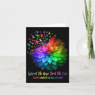 Bestrijd kanker in alle kleuren verspreid de hoop kaart