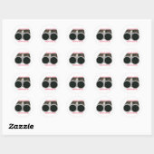 Bestrijd misdaad Schiet terug Ronde Sticker (Vel)