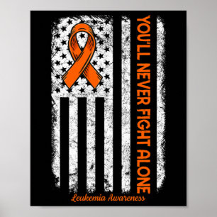 Bestrijd nooit alleen bloedkanker leukemie bewustz poster
