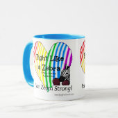 Bestrijding als een Zebra Ehlers-Danlos Awareness Mok (Voorkant links)