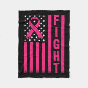 Bestrijding Borstkrijger Amerikaanse vlag Borstkan Fleece Deken