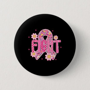 Bestrijding van borstkanker Awareness Pink Ribbon Ronde Button 5,7 Cm