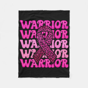 Bestrijding van borstkanker Awareness Warrior Pink Fleece Deken