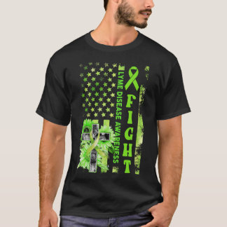 Bestrijding van de Amerikaanse vlag Zonnebloem Chr T-shirt