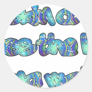 BESTRIJDING VAN DE HUID KANCER Hakuna Matata passe Ronde Sticker