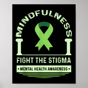 Bestrijding van de Mannen van Stigma Shirt Mental  Poster