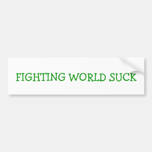BESTRIJDING VAN DE WERELD BUMPERSTICKER (Voorkant)