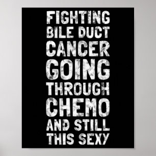 Bestrijding van galwegkanker Chemo Y Quote Inspira Poster