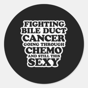 Bestrijding van galwegkanker Chemo Y Quote Inspira Ronde Sticker