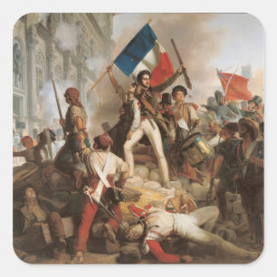 Bestrijding van het Hotel de Ville Vierkante Sticker