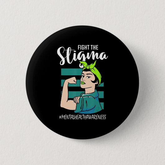 Bestrijding van het Stigma Mind Stability Awarenes Ronde Button 5,7 Cm (Voorkant)