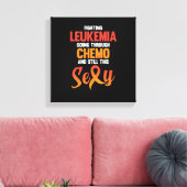 Bestrijding van leukemie Bewustmaking Oranje kools Canvas Afdruk (Insitu (Woonkamer))
