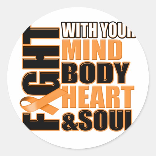 Bestrijding van leukemie ronde sticker (Voorkant)