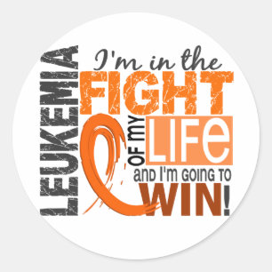 Bestrijding van mijn leven leukemie ronde sticker