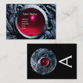 BESTRIJDING VAN MONOGRAM platina zwarte rode ruby Visitekaartje (Voorkant / Achterkant)