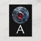 BESTRIJDING VAN MONOGRAM platina zwarte rode ruby Visitekaartje (Achterkant)