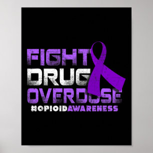 Bestrijding van overdosis opioïd Bewustzijn Grafis Poster