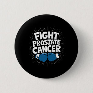 Bestrijding van prostaatkanker bewustzijn blauwe l ronde button 5,7 cm