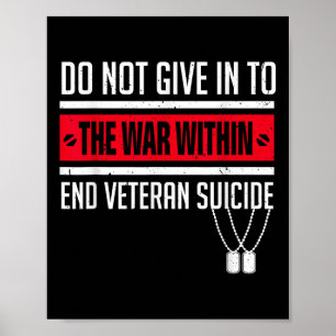 Bestrijding van PTSS-bewustzijn bij veteranenzelfm Poster