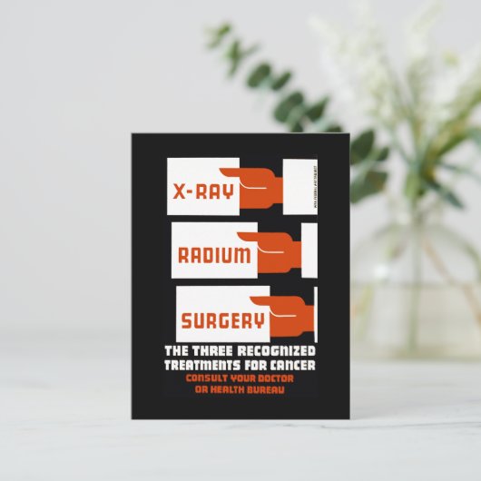 Bestrijding van röntgen, radium, chirurgie briefkaart (Staand voorkant)