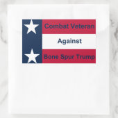 Bestrijding veteraan tegen Trump Rechthoekige Sticker (Tas)