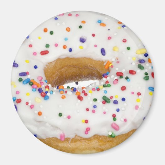 Bestrooide donut koelkast of locker magneet (Voorkant)