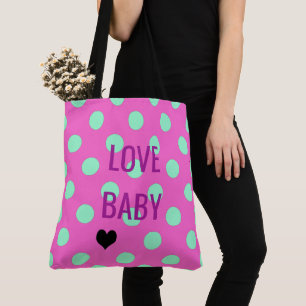 Bestrooien de Roze Stippen van het Baby van de Tote Bag