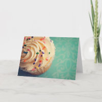 Bestrooit Wenskaart Cupcake