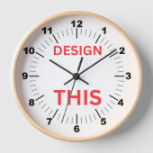 BESTSELLER ! Horloge murale, cadre rond de 10 pouc (Recto)