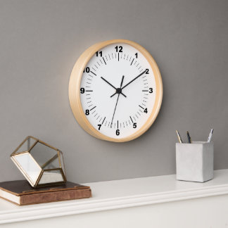 BESTSELLER! Wandklok, 10" Ronde Hout Lijst 🕗